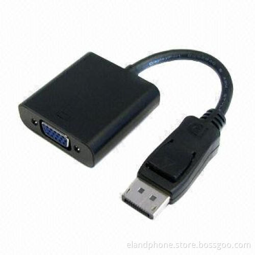 DisplayPort To VGA Adapter, up to 1920 x 1200 and 1080 Pixels Resolution